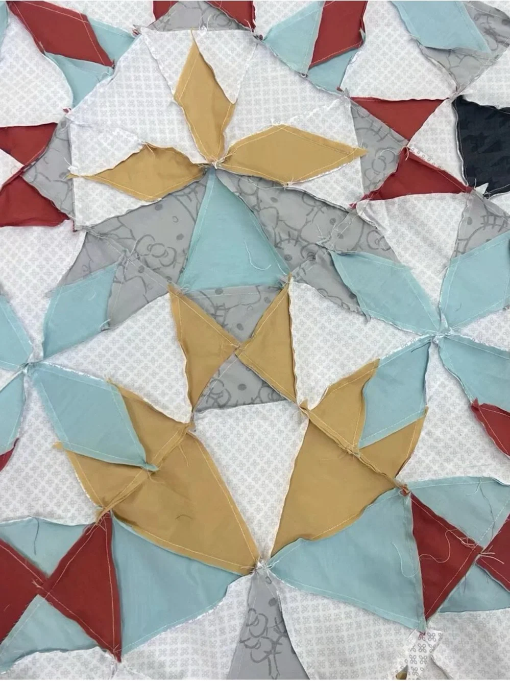 Handmade Magic Alaska 100%Cotton Queen size Patchwork Quilt Top/Topper